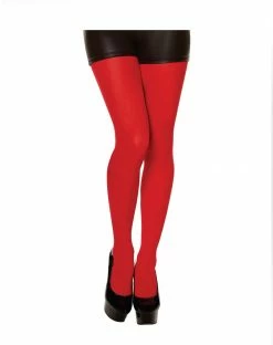 Spirit Halloween Red Opaque Tights