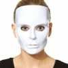 Spirit Halloween Blank White Face Half Mask