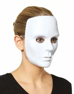 Spirit Halloween Blank White Face Half Mask 3 Spirit Halloween Blank White Face Half Mask -Halloween ACCESSORIES store 07155187 b