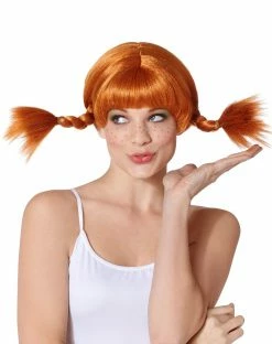 Spirit Halloween Red Wire Pigtail Wig