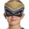 Spirit Halloween Kids Gold Puff Power Rangers Half Mask - Power Rangers Dino Charge
