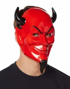 Spirit Halloween Red Devil Half Mask - Scream Queen -Halloween ACCESSORIES store 07353790 b