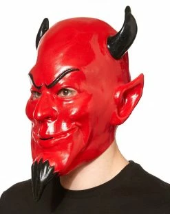 Spirit Halloween Red Devil Half Mask - Scream Queen -Halloween ACCESSORIES store 07353790 c