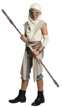 Spirit Halloween Kids Hooded Rey Mask - Star Wars The Force Awakens -Halloween ACCESSORIES store 07357536 d