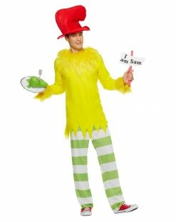 Spirit Halloween Adult Sam I Am Costume - Dr. Seuss -Halloween ACCESSORIES store 07403066 c