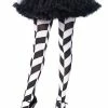 Spirit Halloween Black and White Chevron Tights