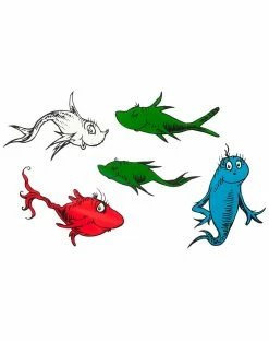 Spirit Halloween One Fish Two Fish Patch Set - Dr. Seuss -Halloween ACCESSORIES store 07475486 e