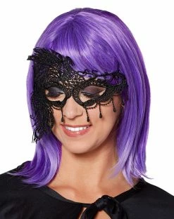 Spirit Halloween Peacock Lace Half Mask -Halloween ACCESSORIES store 07484926 b