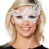 Spirit Halloween White Lace Half Mask