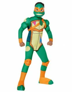 Spirit Halloween Kids Muscle Michelangelo Costume - Rise of the TMNT
