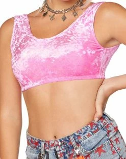 Spirit Halloween Velour Harley Quinn Crop Top - Birds of Prey 5 Spirit Halloween Velour Harley Quinn Crop Top - Birds of Prey -Halloween ACCESSORIES store 07563075 c