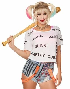 Spirit Halloween Distressed Harley Quinn T Shirt - Birds of Prey