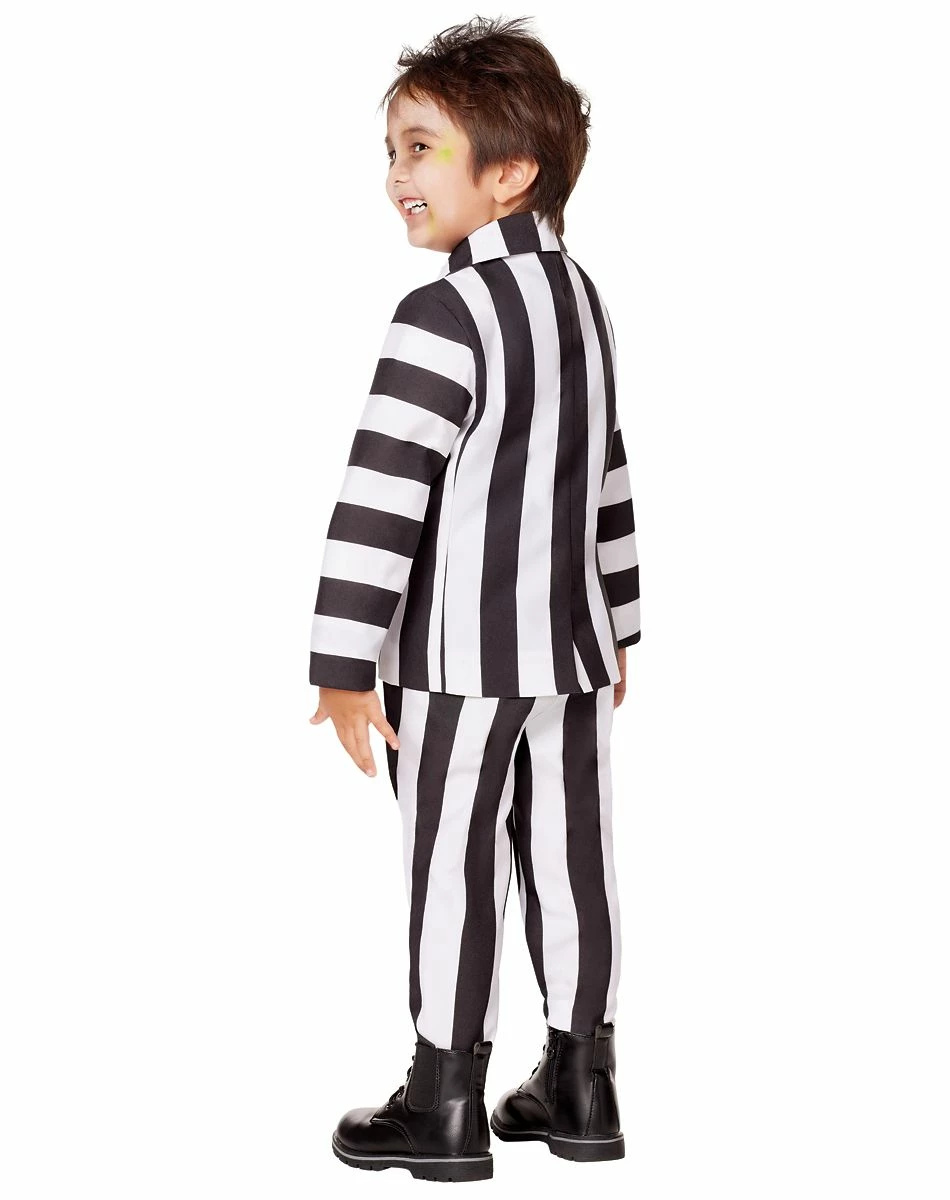 Spirit Halloween Toddler Beetlejuice Striped Suit 2 Spirit Halloween Toddler Beetlejuice Striped Suit - Image 2