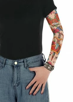 Spirit Halloween Punk Flower Sleeve Tattoo