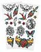 Spirit Halloween Butterfly and Skull Sleeve Temporary Tattoos
